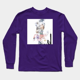 This Girl is on Fire with Flag Long Sleeve T-Shirt